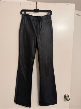 Gentle Fawn Black Faux Leather Flare Jeans